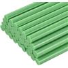 QUARKZMAN 30Pz Stick Colla a Caldo Mini per Pistola 11mm x 100mm Colla a Caldo Bastoncini Ricariche Grandi e Molto Adesivi, Verde Intenso
