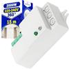 MONTERAL Sensore Movimento a Microonde Max 2000W 220-240V Grado di Protezione IP20 - Angolo di Funzionamento 360° - Portata 15 m - Colore Bianco - Garanzia di 10 Anni - MONTERAL