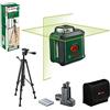 Bosch livella laser multifunzione UniversalLevel 360 con treppiede premium + morsetto universale MM 3 (linee laser verticali + orizzontali incl. 360° per allineamento dell'intera stanza, in cartone)