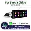 Barlckxs GPS BT Wifi Car Multimedia 1 Din Android Radio per Skoda Citigo 2012-2019 Carplay Autoradio Stereo
