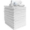 Discounted Cleaning Supplies Panno Microfibra Bianco Per Pulizia - Confezione Da 10 - 40x40cm | Panni Ultra Morbidi Di Alta Qualità | Panno Multiuso Per Cucina, Bagno E Specchi | Panno Asciugatura Auto Professionale