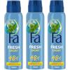 FA Deodorante spray Sport (3 x 150 ml), deodorante con il profumo rinfrescante di agrumi verdi, formula vegana, blocca i batteri, senza sali di alluminio, fino a 48 ore di protezione deodorante