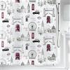 Spirella Tenda da Doccia PEVA Westminster 180x200 cm Rosso e Sabbia