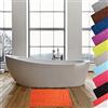 MSV - Tappetino da bagno in microfibra Pebble - Maggiore sicurezza - Fondo antiscivolo - Uso in bagno - Pubblico di destinazione: bambini e anziani - 40 x 60 cm - Arancione