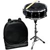 GEWA Rullante Starter Set 14 x 5.5 Fusto in Pioppos Laminata Nera, Una Volta Allungabile, Borsa a Zaino, Appoggi in Gomma, 1 Paio di Bacchette