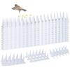 KOKMEYA Dissuasori Piccioni Plastica (4m, 12 pz, Trasparente) - Kit con 24 Viti & 24 Fascette - Per Balcone, Grondaia & Ringhiera - Contro Gabbiani & Gatti