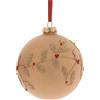 VETUR Sfera Di Natale Con Foglie Vischio 12 Cm Oro