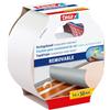 tesa Nastro per Posa, Rimovibile senza Residui - 5m x 50mm | Nastro Biadesivo Rinforzato con Tessuto per l'Incollamento di Moquette e Pavimenti in PVC