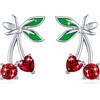ABIGY Loto/cactus/ciliegia/foglia d'acero/fungo orecchini in argento sterling 925 piante orecchini Natale compleanno anniversario gioielli regali per madre moglie figlia sorella, Argento sterling