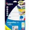 APLI Custodia A5 48 etichette bianche 64 x 133 mm