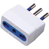 REER Adattatore elettrico 2p+t 10a con presa bipasso 10/16a bianco