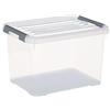 Allibert Curver Scatola portaoggetti con coperchio "Handy Plus", trasparente/argento, 20 litri