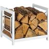 Relaxdays Scaffale Legna da ardere, Metallo, Moderno, HLP: 36x43x35,5 cm, per Legna, impilabile, Bianco