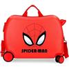 JOUMMA BAGS Spiderman Authentic Trolley Cavalcabile Abs 4 Ruote Rosso