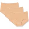 Sloggi 24/7 Cotton Midi C3P, Slip Donna, Marrone (Brush), 52