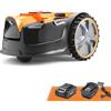 Lawnmaster OcuMow®16 robot tosaerba senza fili, adatto per robot semovente fino a 80 ㎡, con batteria da 2Ah modello compatto per principianti senza cavo di limitazione