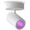 CALEX Faretto da soffitto LED Smart, 1 luce tonda, orientabile, colori RGB & luce da fredda a calda, Dimmerabile, controllo app Wi‑Fi & vocale, Bianco
