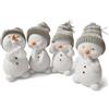 khevga Decorazioni Natalizie Figurine Pupazzo di Neve nelle 4 Dimensioni Circa 6x6x11 cm