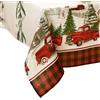 Threadmade Elrene Home Fashions - Tovaglia vintage con albero di Natale, multicolore