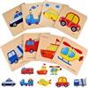 ZephyrHome 8 Puzzle in Legno per Bambini, Giochi Incastro Montessori 1 2 3 Anni, Puzzle Legno Veicoli Educativi, Giochi Educativi Bambini 2 Anni, 1 Anno, Giocattolo Regalo Bimbo Bimba