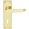 Carlisle Brass Leva piatta vittoriana su piastra posteriore di fissaggio frontale - Serratura 57 mm c/c in ottone