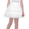 Happy Cherry Gonna da danza tutù per ragazze e bambini, multistrato, in tulle, per 3-14 anni, Bianco2., 11-12 Anni