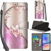 PHINIENLAND Cover per Samsung Galaxy A05s Case PU Pelle Custodia [Kickstand] [Chiusura magnetica] [Slot per Schede], Portafoglio Flip Custodia per Samsung Galaxy A05s,Rosa
