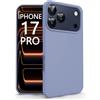 N NEWTOP Cover Compatibile per Apple iPhone 17 PRO, Custodia TPU SOFT Gel Silicone Ultra Sottile Flessibile Case Posteriore Protezione Fotocamera Anti Urto Guscio Scocca Colorato (Viola)