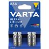VARTA MINISTILO AAA ULTRA LITIO VARTA - BLISTER 4 BATTERIE LR03/MN2400-VAR6103301404