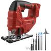 JOJOCY Sega a batteria compatibile con batteria Milwaukee 18 V, strumento di separazione per seghetto alternativo brushless 400 W, 2700 giri/min, taglio obliquo a 45° per tagli dritti, curvi/circolari (senza