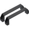 PATIKIL 2 Pezzi Maniglie per Mobili in Lega Alluminio, Distanza Fori 180mm, Maniglia Quadrate Pomelli Ferramenta per Cassetti Cucina Bagagli Attrezzature Meccaniche Ante Armadietti, Nero