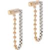 AllSaints orecchini Mixed Chain, gioielli pendenti bicolore fronte-retro, accessori moda moderni, chiusura a perno, in ottone