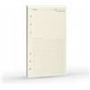 Harphia Ricarica per raccoglitore A6, inserti per raccoglitore a 6 anelli, per Filofax/Diario personale, bianco e a griglia, 45 fogli/90 pagine, qualità 100 g/m², Harphia (A6 9,5 x 17,2 cm, blocco note)