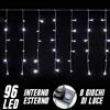 BAKAJI Tenda Luminosa Natalizia 96 LED Luce Bianco Freddo 3 METRI Esterno Luci Cavo 5mt