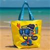 ENRICO COVERI BORSA MARE SPIAGGIA CON MANICI STAMPA RADIO 55X45X22CM ENRICO COVERI 4 COLORI