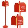 BAKAJI Cassetta Postale per Letterina Babbo Natale Addobbo Natalizio Colori Assortiti