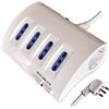 VIGOR Multipresa 8 Posti Polivalenti In Alluminio Avvolgitubo Schuko +10/16 A + 2 USB