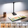 Morotty Lampada da Tavolo,Lampade da Tavolo a Led con Doppia Testa,Nero