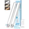 PZSUNLY Led Sottopensile Cucina con Display della Batteria, 2200 mAh | Luce Sottopensile Cucina Led con Sensore di Movimento e Telecomando, 3 Temperature di Colore, Magnete, 2 pcs, Argento