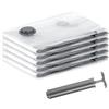 SilverRack Sacchetti sottovuoto per vestiti [5 pezzi] Medio (50x70 cm) - INCL. POMPE MANUALE e ETICHETTE - Sacchetti sottovuoto per vestiti, cuscini e giacche - Sacchetto a compressione sottovuoto