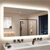 STARLEAD 140x80 cm Specchio-Bagno-con-Luce, Specchiera-Bagno-LED con Bluetooth, 3 Colori Luce, Dimmerabile, Antifog, Memoria, IP44, Vetro Temperato HD, Orizzontale/Verticale