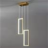 ZPBSJ Lampada Da Cucina Moderna Dimmabile LED Lampadario in Oro 2 anelli Lampada Rettangolare Per Ristorante, Camera Daletto, Corridoio Soggiorno