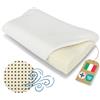 Dream Materassi DREAM Cuscino Cervicale per Dormire Doppia Onda Cuscino Memory Foam Traspirante Certificato Dispositivo Medico Guanciale Memory Foam Made in Italy Federa Lavabile Argento Antibatterico (Memory Air)