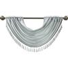 Madison Park JLA Home INC Madison Park Elena Mantovana con tasca per asta, decorazione a cascata, in finta seta, per finestra, 96 x 117 cm, acqua polvere