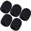 Mudder Spugna Antivento per Microfono, Confezione di 5 Palmare Schiuma Copertina di Mic, Nero