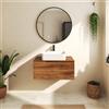Parama Mobile bagno sospeso 120 cm un cassetto rovere scuro con top | Berg