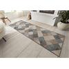 Hanse Home Bakke - Tappeto a pelo corto, moderno, motivo a rombi, in tessuto piatto, per sala da pranzo, cameretta dei bambini, corridoio, cucina, crema, 80 x 200 cm