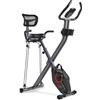 Sunny Health & Fitness Esercizio stazionario magnetico pieghevole X-Bike Pro, capacità di peso 135 KG, basso impatto, resistenza a 14 livelli - SF-B223012