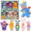 Miunana Mini Bambola Neonato Sleeping Dolls Bambini Ragazze Realistici Bambolotti Bambole Piccole Giocattolo Bamboline in Miniatura per Bambini Ragazzi Ragazze (6 Bambole)