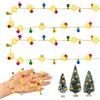 Wishstar Catena luminosa a forma di gnomo, 200 cm, in miniatura, accessorio per Natale, casa delle bambole, accessori per la casa dei gnomi, mini catena luminosa, accessorio natalizio, regalo per bambini